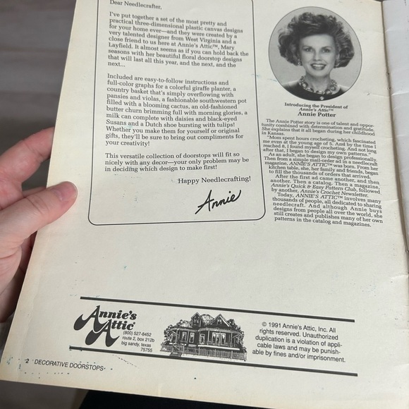 5/$25 Auntie's Attic Decorative Doorstops planter pot patterns 🪡 - Picture 6 of 8